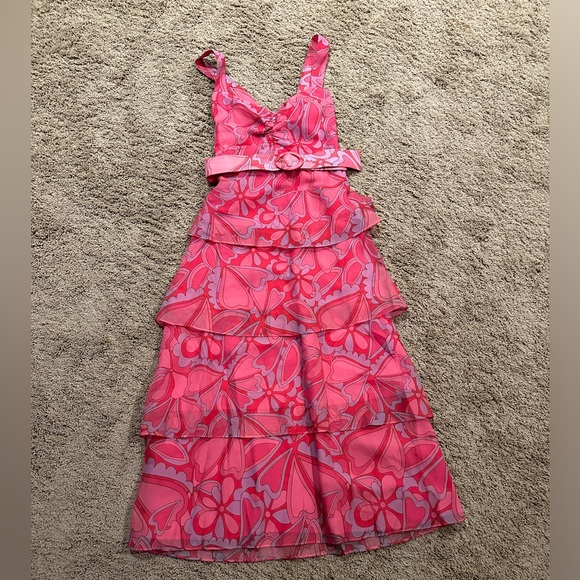 Show Me Your MuMu Dresses & Skirts - Show me your Mumu Pink Red Hearts heart print pink red purple dress
